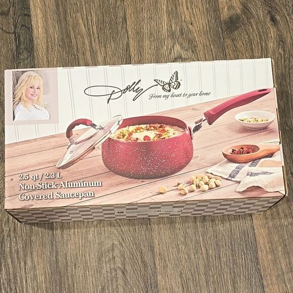 Tabletops Unlimited Dolly Parton 2.5QT Non-Stick Aluminum Covered Saucepan - Picture 6 of 6